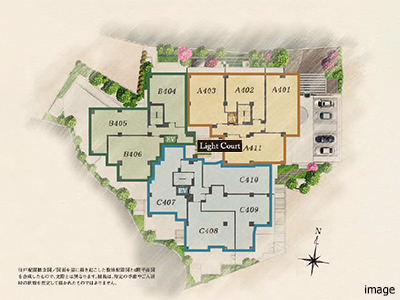 住戸配置概念図｜ザ・パークハウス元麻布