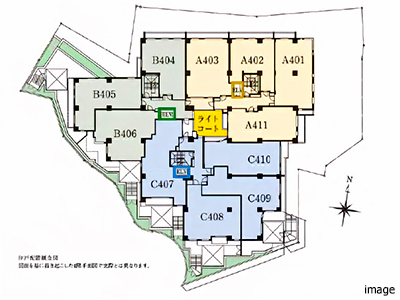 住戸配置概念図｜ザ・パークハウス元麻布